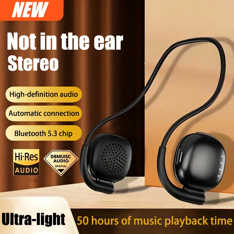Écouteurs sans fil Bluetooth à conduction aérienne avec réduction de bruit, écouteurs TWS Bluetooth 5.3