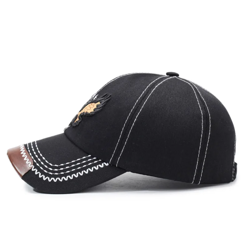 Modischer, mit Adler bestickter Outdoor-Sonnenhut – Baseballkappen-Stil für Urlaub und Freizeit – Detail 2