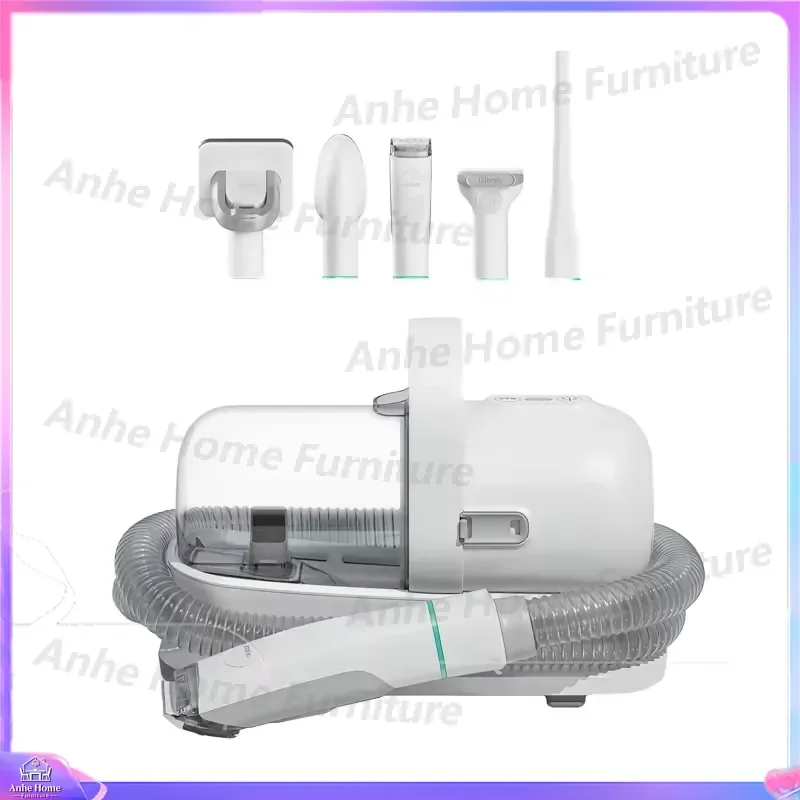 Pet Grooming Vacuum Cleaner 5 in 1 Dog Cat Hair Trimmer Nail Clipper Rechargeable Low Noise Pet Hair Removal Tool for