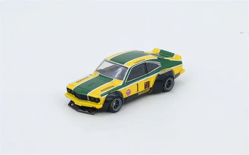 

INNO64 1:64 RX3 KATAYAMA RACING YellowGreen Die-Cast Car Models