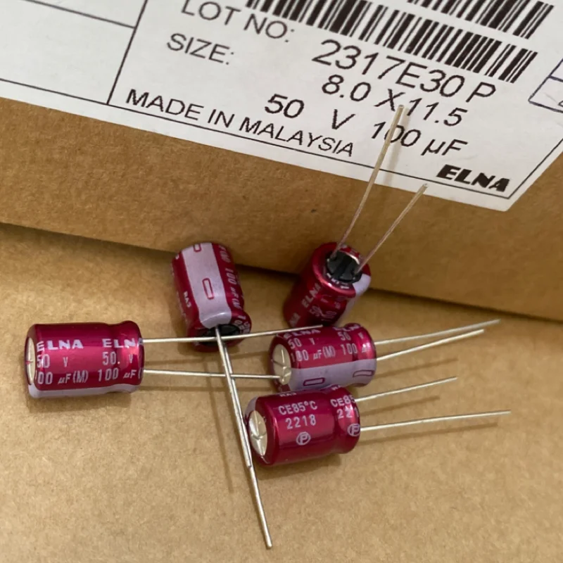 

10PCS 100UF 50V ELNA Audio Capacitor 50V 100UF 8X12 RA3 Purple Red Robe