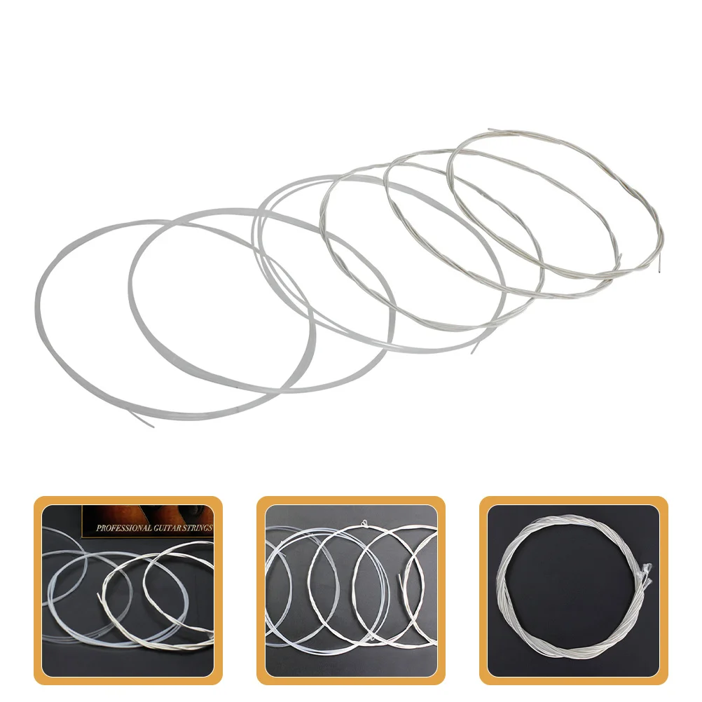 

1Set Guitar Replacement Strings Metal Durable Easy Install Acoustic Folk Guitar Accessories Professional Sound