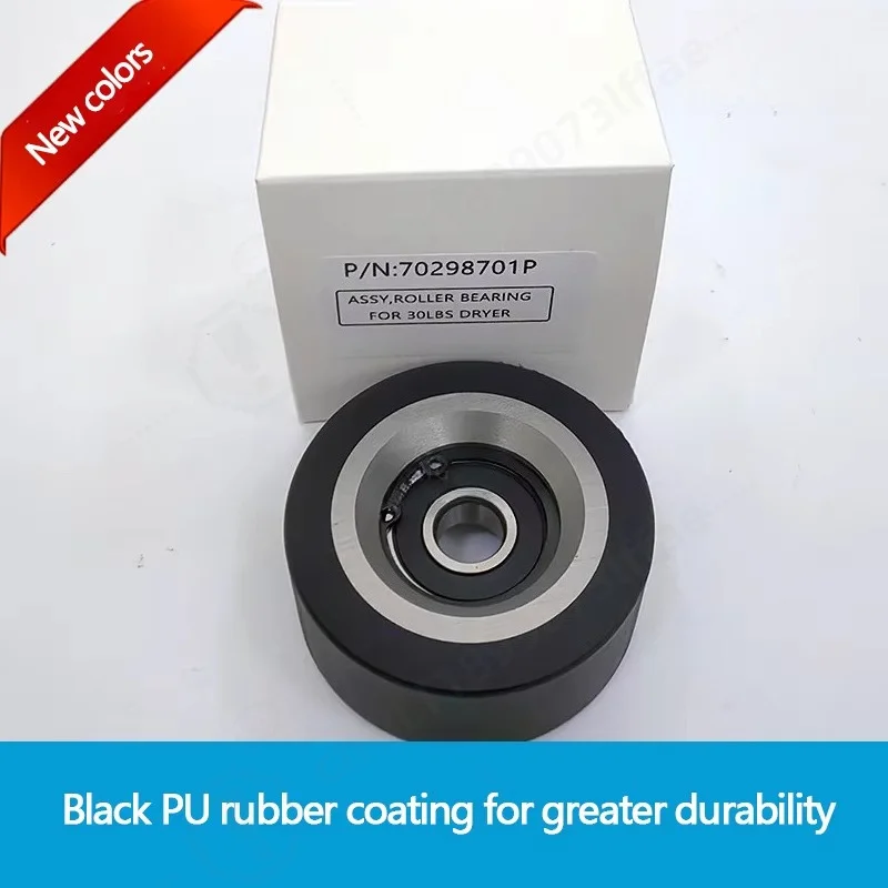 Black Dryer Roller Bearing, Part Number 70298701P 70298701, Replacement Repair Spare Accessory for  Laundry Dryer Machine