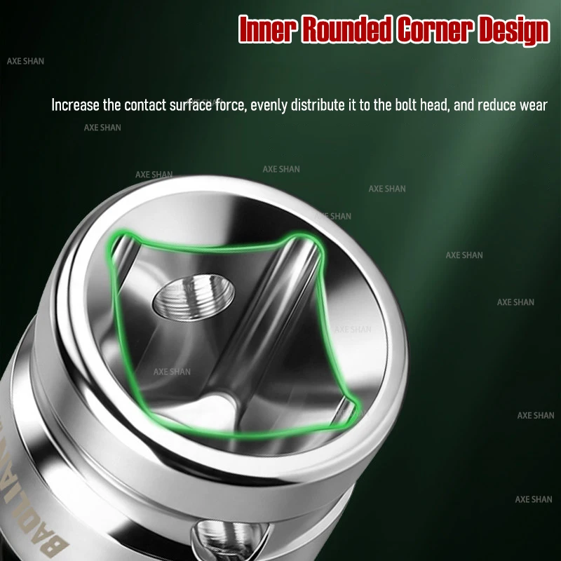 Industrial Impact Wrench Adapter 1/2 Square To 1/4 Hex Quick Release Bit Holder Conversion Head for Electric Wrench Power Tools