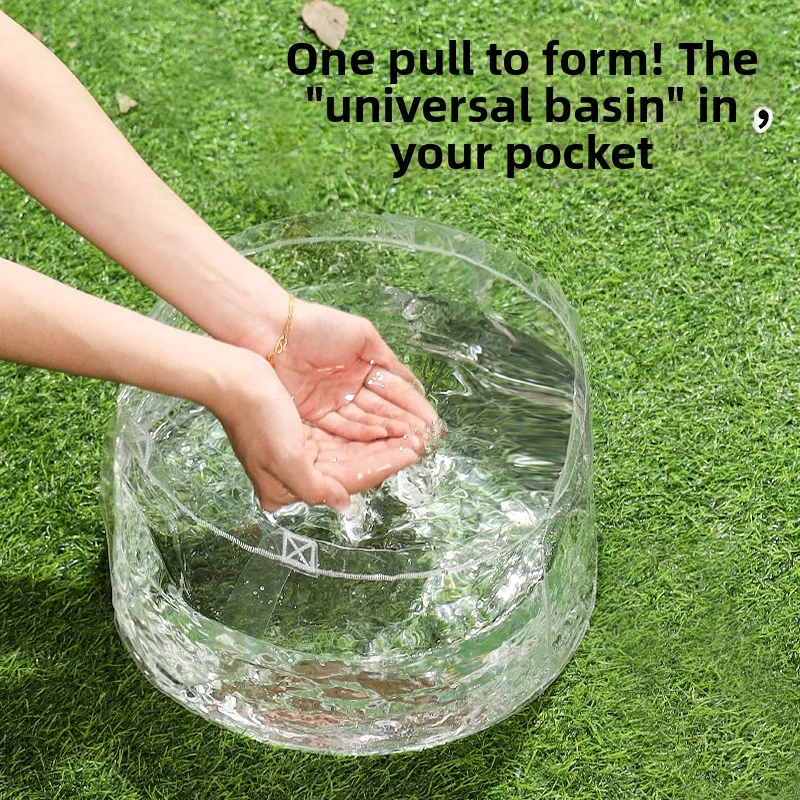 Portable Folding Wash Basin for Travel Outdoor Camping Laundry Vegetable Washing Bucket Sink Tray Compact Stacking Design