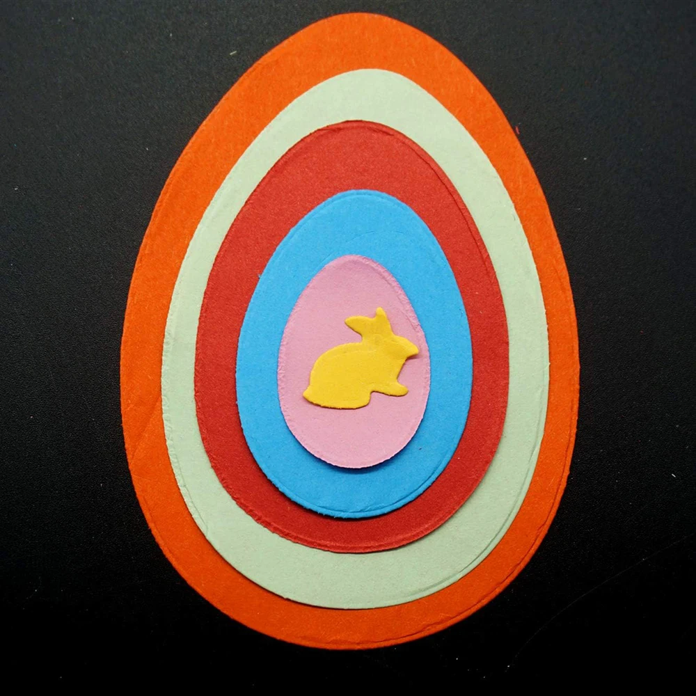 Новые пресс-формы 2024 Новое поступление пресс-формы в виде яйца кролика металлические пресс-формы для «сделай сам» скрапбукинга рукоделия пасхального альбома декоративные