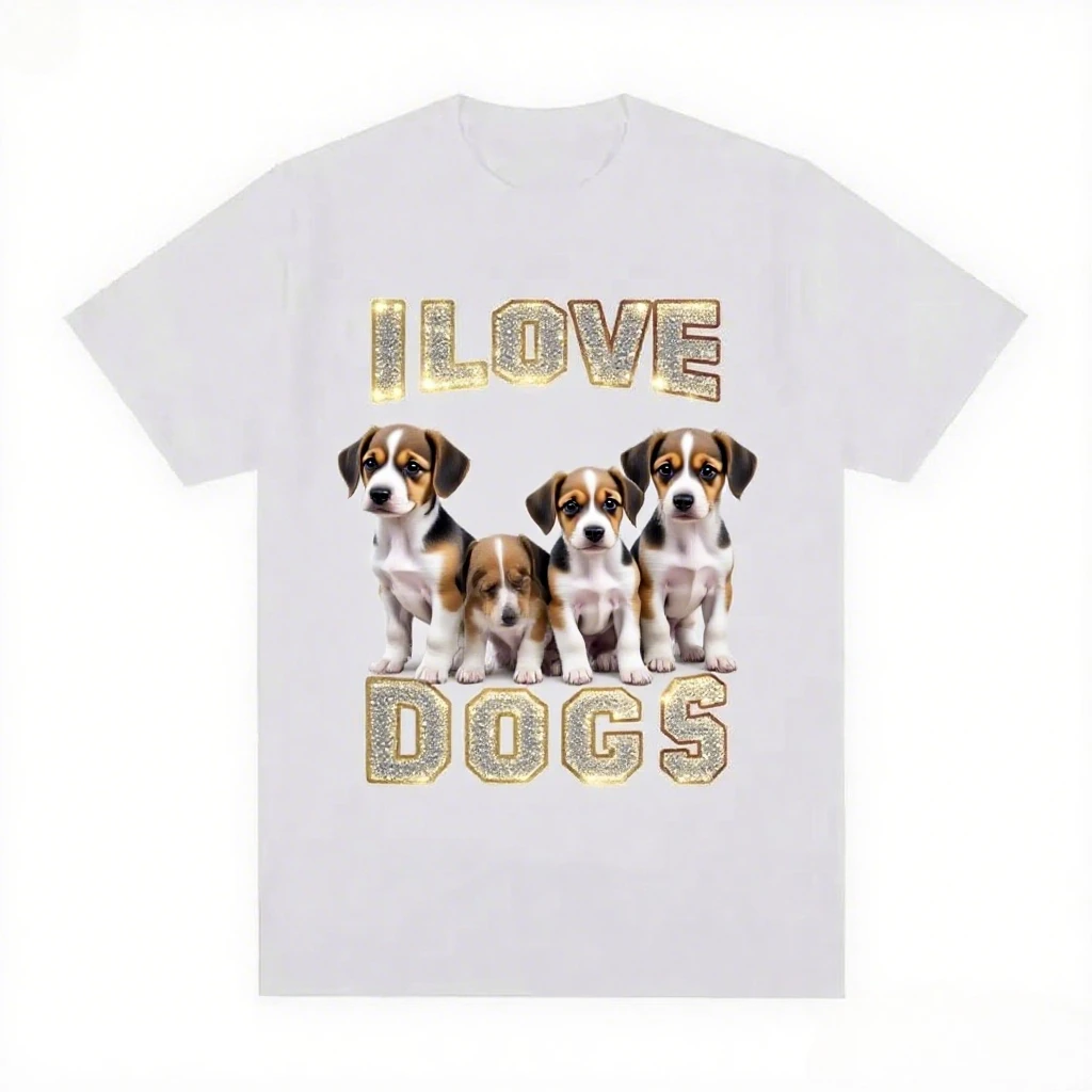 

Футболка I Love Puppies высокого качества Puppy Meme для любителей щенков, футболка с короткими рукавами, свободная футболка унисекс, уличная одежда, удобный топ