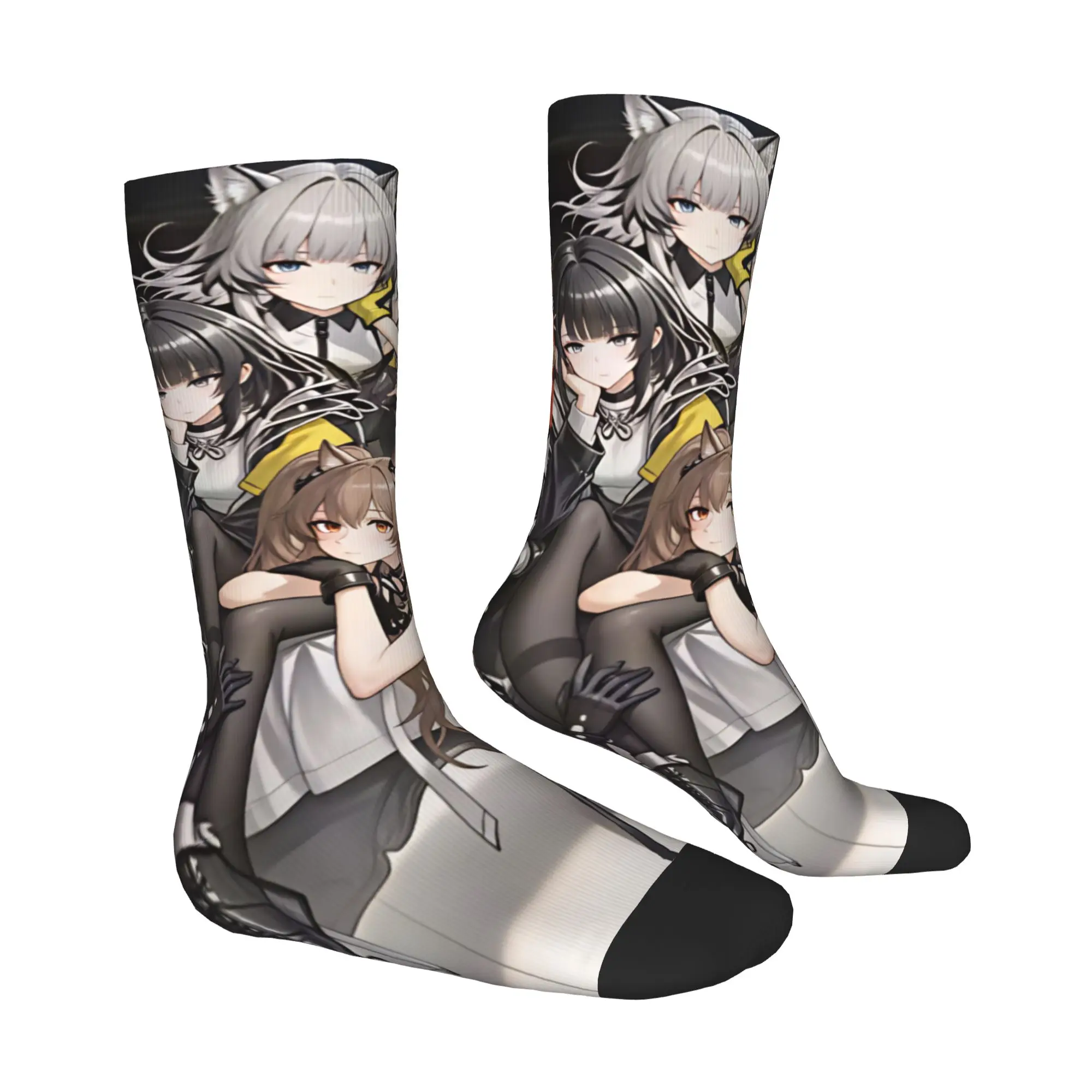 Game A-Arknights E-Endfield Dress Socks Mens Womens Warm Fashion Novelty Anime Crew Socks