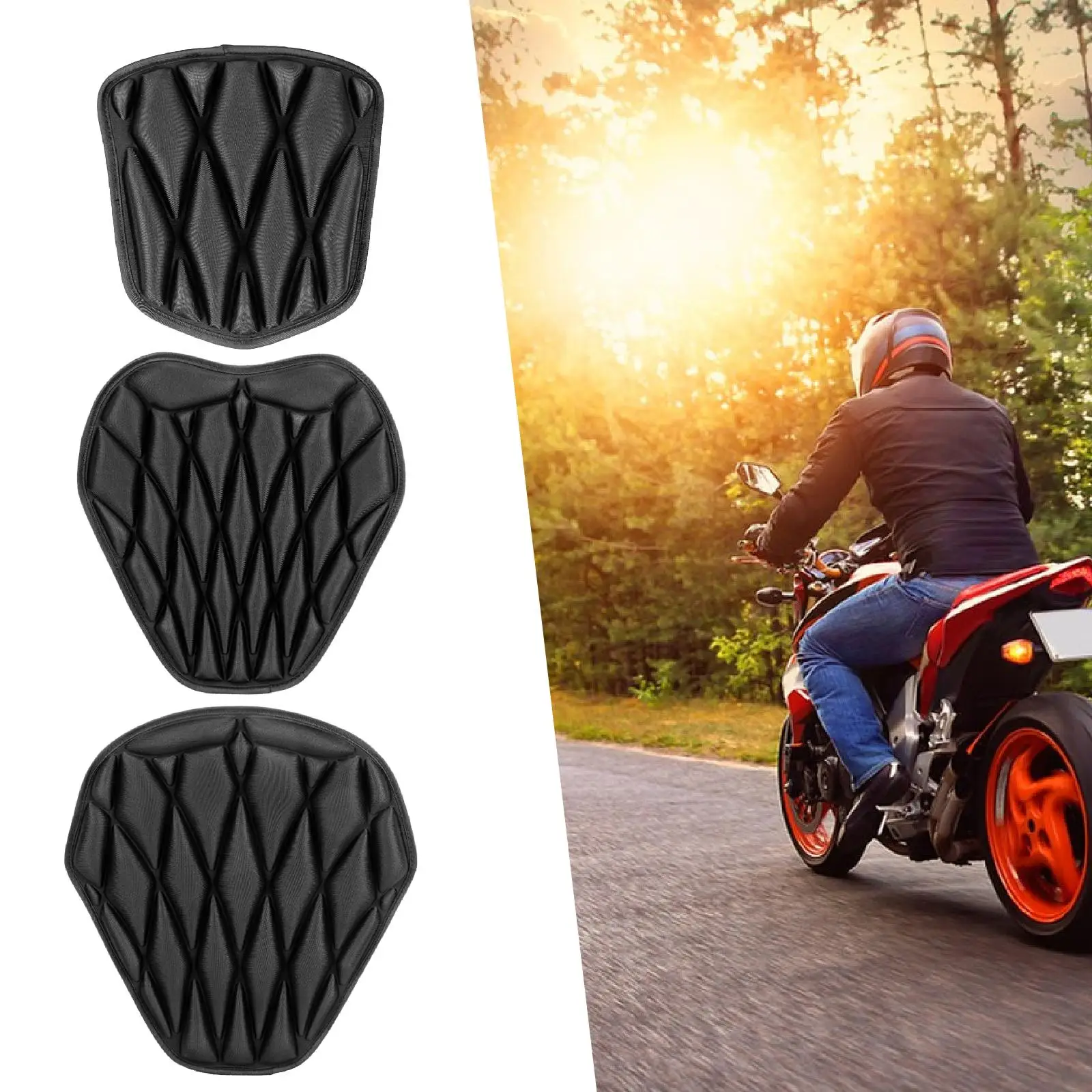 

Motorbike Seat Pad Weather Resistant Replacement Motorcycle Seat Cushion for Outdoor Riding Long Riders Women Men Travel