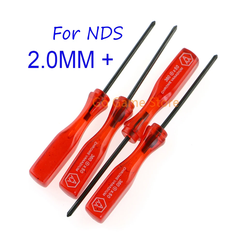 30PCS For Nintendo Clear Red 2.0mm + Cross Screwdriver For GBC GBA NDS NDSL NDSI 3DS 3DSXL LL Opening Repair Tool