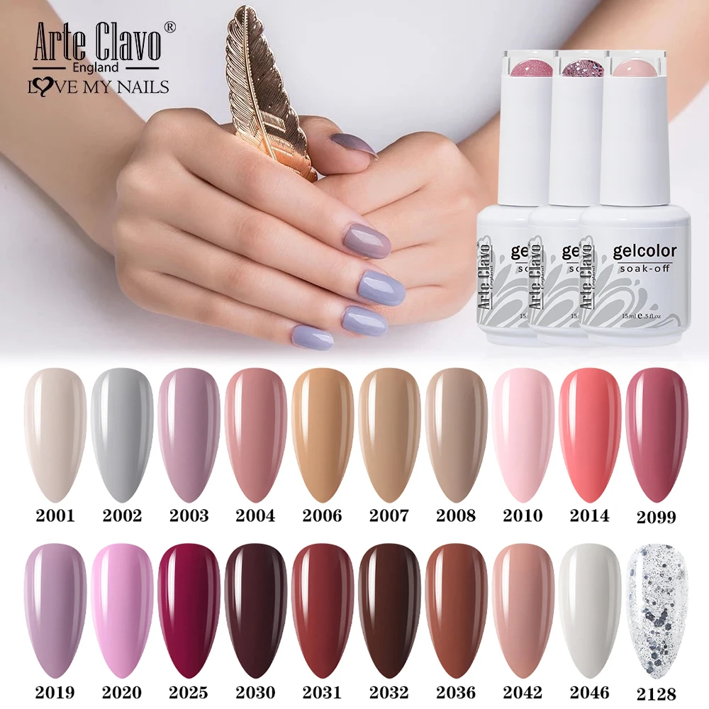 

Arte Clavo 15ml UV Gel Nail Gel Polish Color Nail Art Manicure Nails Gel Polish Esmalte Nail Varnish Soak Off Top Coat Base Gel