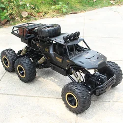 RC Oversized Alloy Four-Wheel Remote Control Toy Drive Off-Road Vehicle Electric High-Speed Six-Wheel Climbing Car Kids Boy Gift