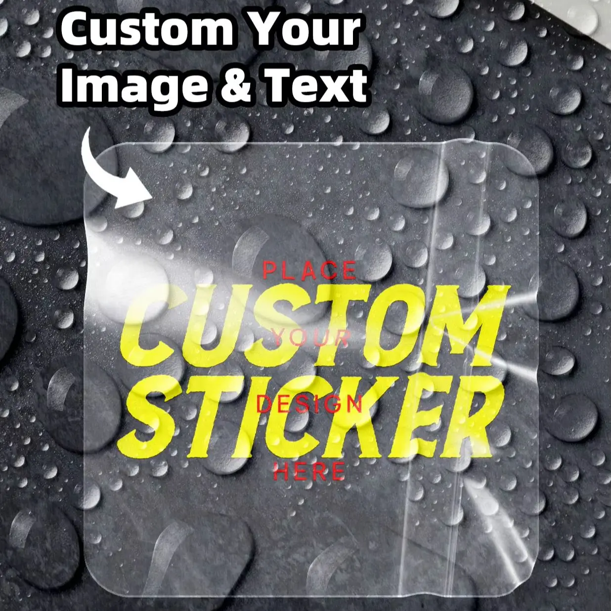 1-120PCS Square Custom Stickers,Personalized Text & Image Labels for Friends,Parcel Tags,Pouch Seals & Gift Wrapping Accents