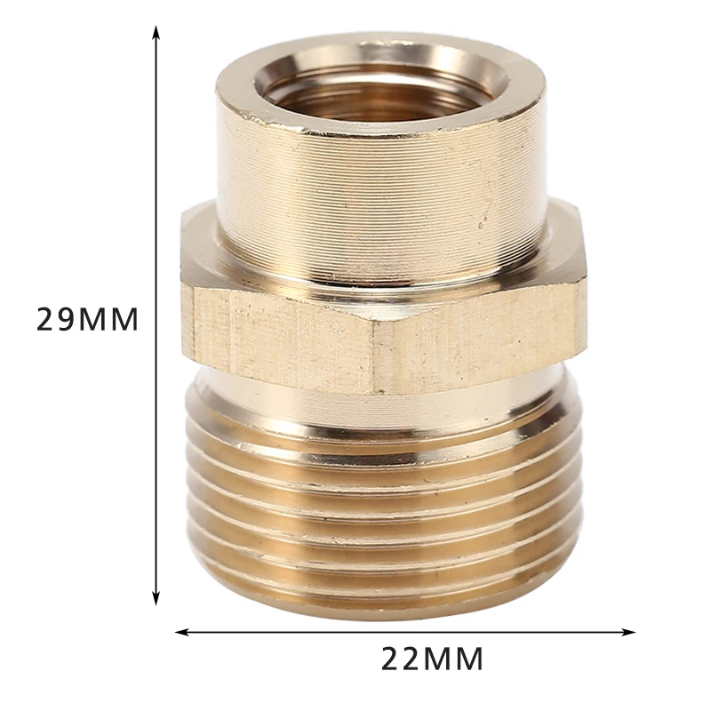 Foam Coupler 14F M22 Brass Gasket Adapter for High Pressure Water Tools Quick Install Long lasting Performance