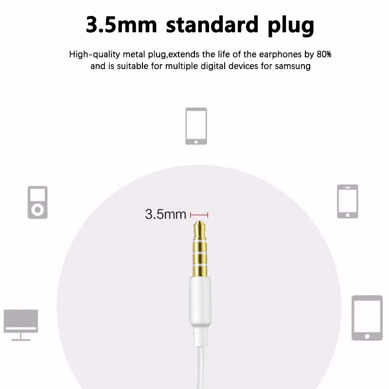 Für Samsung Galaxy A15 A05s A51 A32 A50 A52 A23 A71 A03 A21s S10 Tab A9 Plus EHS61 3,5mm Wired Kopfhörer In-Ear Ohrhörer Kopfhörer – Detail 4
