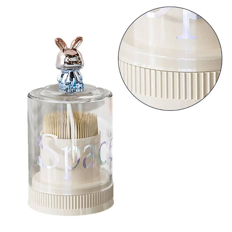 Rabbit Cotton Pad Holder Lipstick Organizers Cotton Swab Rod Storage Box Cosmetics Jewelry Bathroom Makeup Dropship