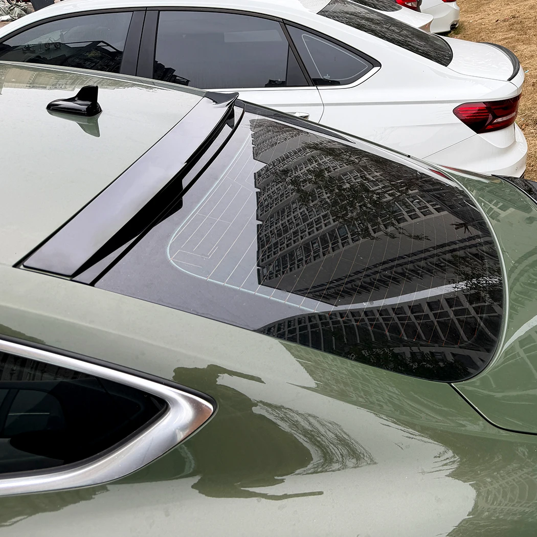 Glossy Black Car Rear Roof Spoiler Wing Lip For AUDI A5 S5 RS5 F5 Sportback 4-Door 2018-2024 Rear Window Tail Wing view 5