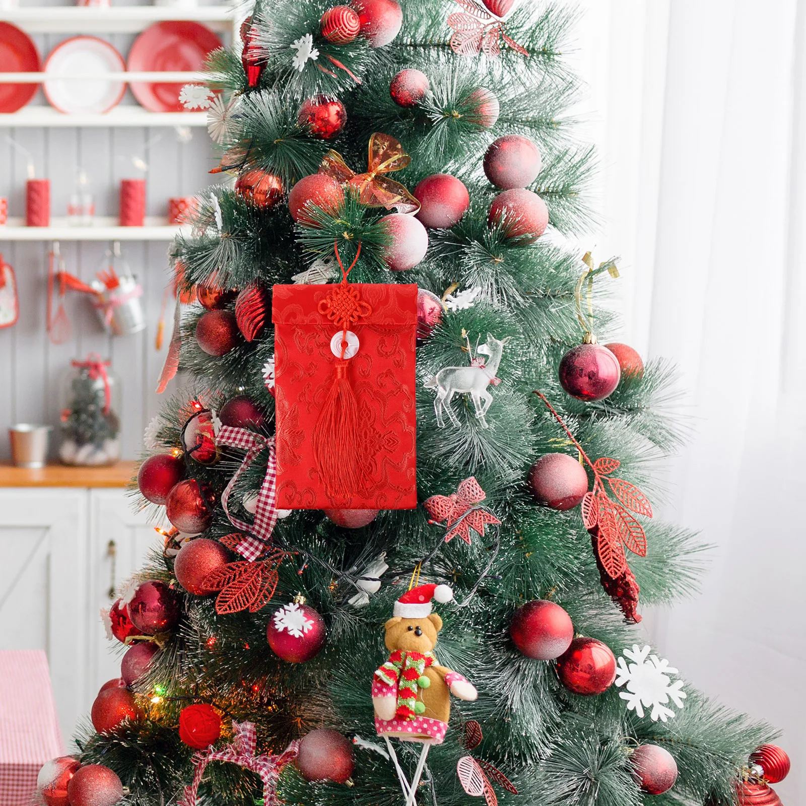 Red Packets Assorted Cartoon Cattle Red Packets Glitter Finish Gift Money Envelope for Spring Festival New Year