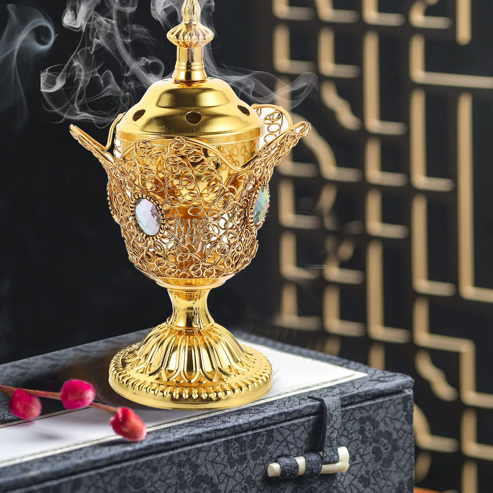 

Electric Incense Burner Iron Censer Decorative Retro Incense Holder Aromatherapy Burner Home Decor Spa Fragrance Purifier