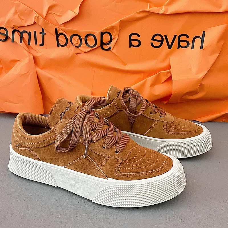 Men Sneakers Designer Men Shoes Trend Round Toe Skateboard Shoes Casual Walking Platform Men Vulcanized Footwear Tenis Masculino