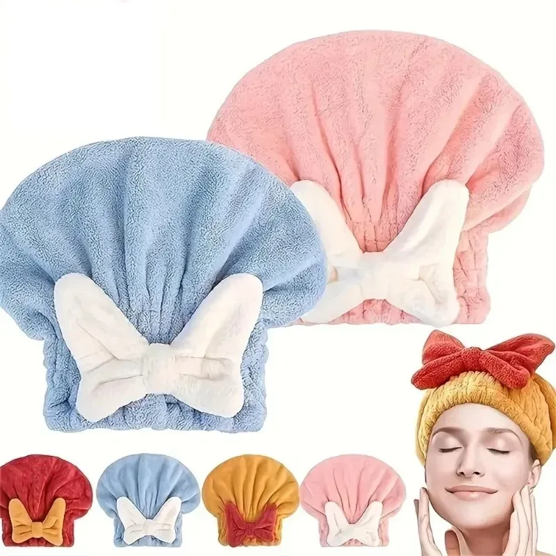 Women Children Microfiber Hair Drying Hat Quick Dry Super Absorbent Towel Cap Bath Shower Hair Wrap