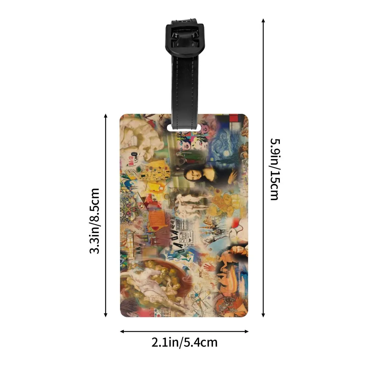 Van Gogh History Of Art Luggage Tag Da Vinci Mona Lisa Picasso Painting Suitcase Baggage Privacy Cover ID Label