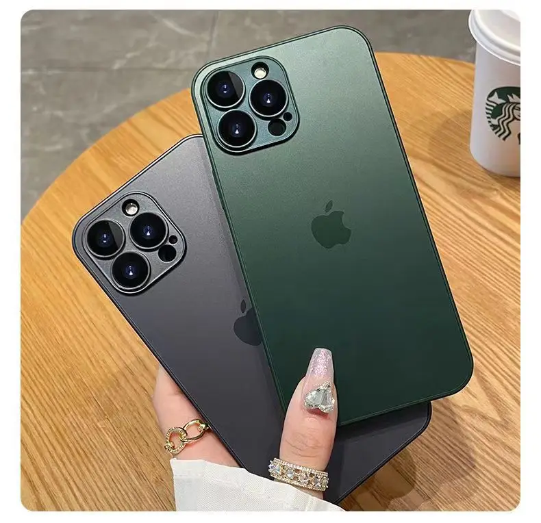 Luxus PC Fall Für iphone 15 16 11 12 13 14 Pro Max Telefon Shell 15 Plus Transluzente Matte iphone 13 mini Augenschutz Abdeckung