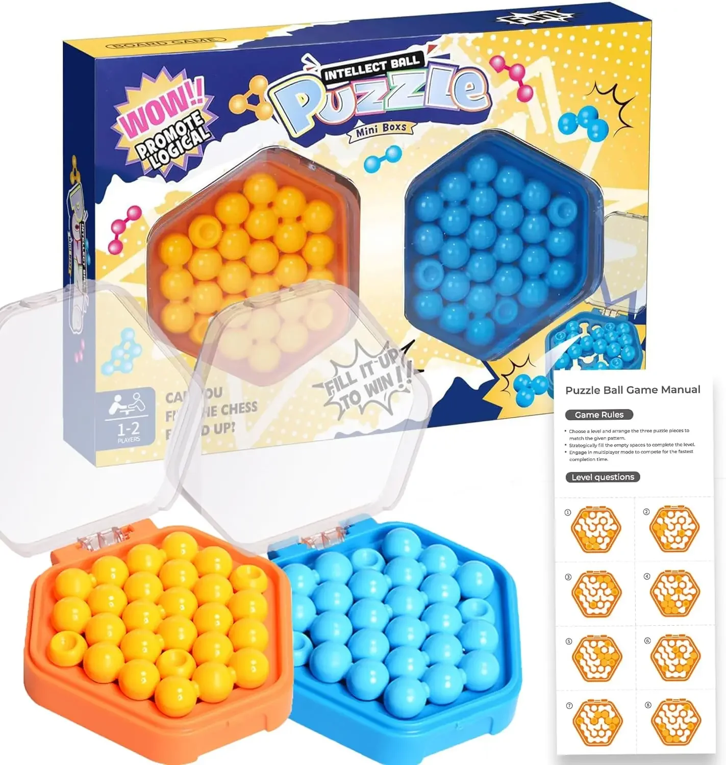 Puzzle Ball Game,Fun Challenging Brain Teaser for Adults,Ideal for Developing Problem,Perfect Desktop and Travel Game