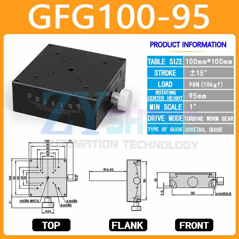 Precisie X/XY-as Stadia Handmatige goniometer Camera Optisch aanpassingsframe Radiaal zwenkhoekaanpassingstafel GFG40/60/80/100