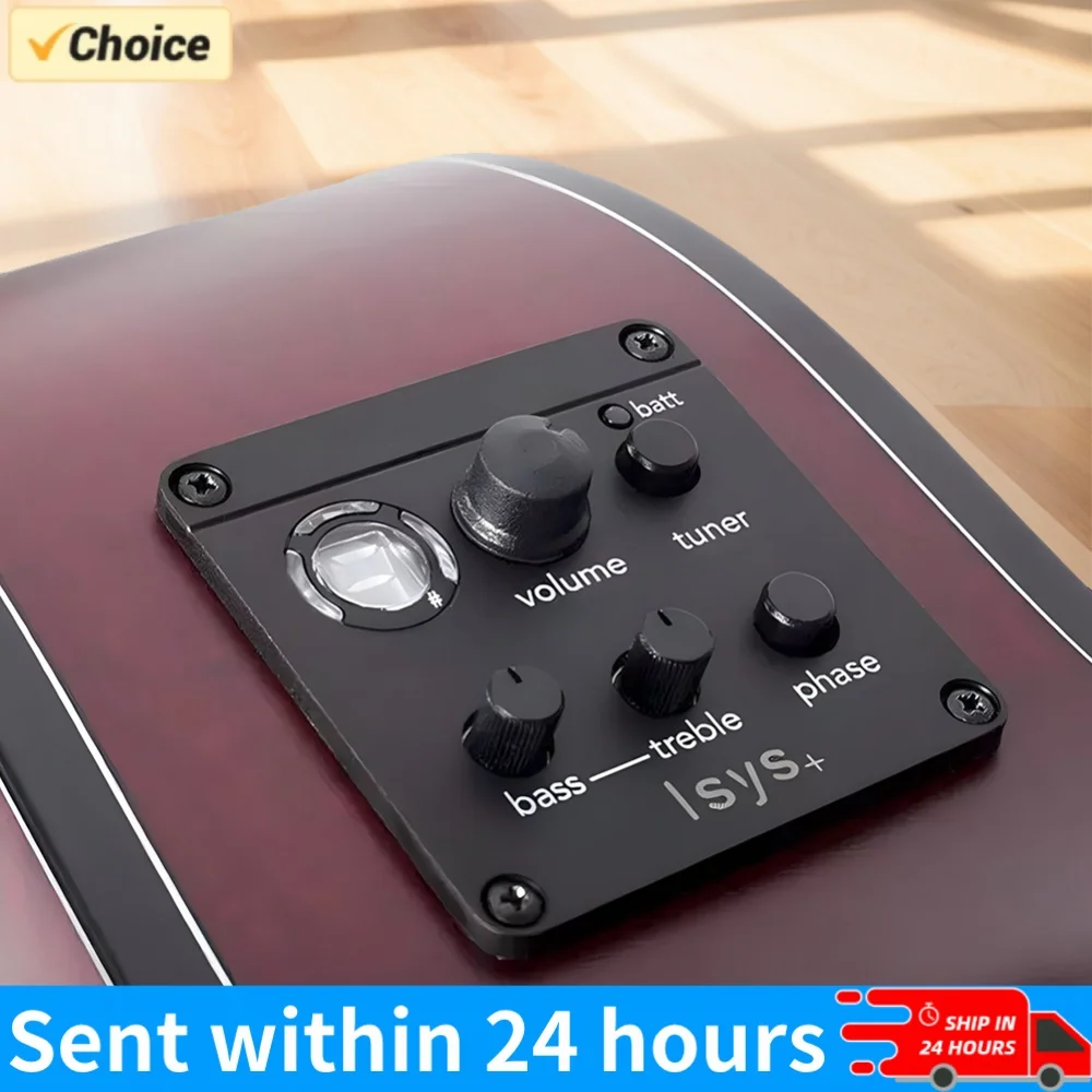 Professional Guitar Pickup EQ Preamp for Fishman ISYS+ Compatible Folk Acoustic Guitar Equalizer System with Tuner