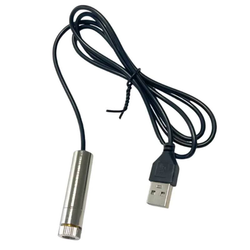 1pcs 520NM 20mW green light 12mm laser head USB connector green laser module 5V laser head straight line cross line dot shape