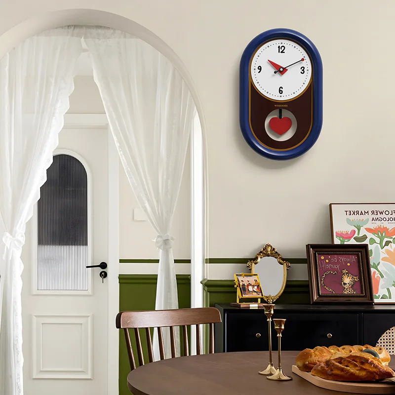 

Wozoom Free Punching Antique Wall Clock Living Room Creative Clock Wall Hanging Advanced Sense Wall Clock 2026