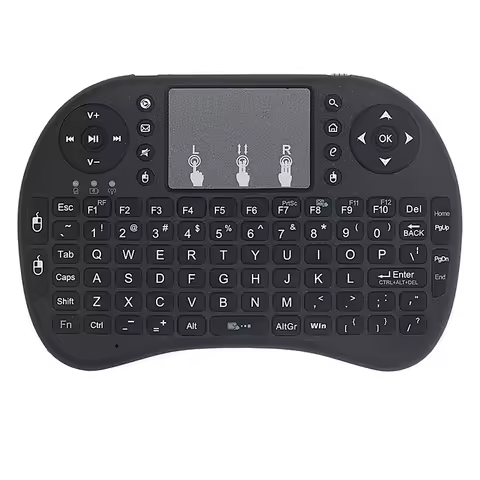 Mini Bluetooth Keyboard 2.4G Dual Mode Handheld Fingerboard No Backlit Mouse Touchpad Remote Control For Win 10 TV Box Laptop PC