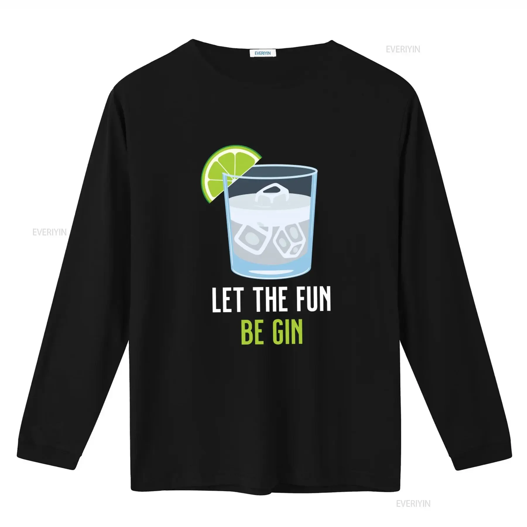 Funny Gin T Shirt Let The Fun Be Cocktail Design Perfect for Lovers Short Long Sleeve Options vintage Washed Casual streetwear