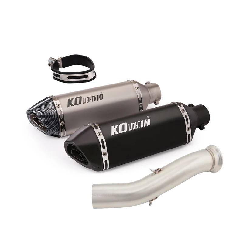 

Motorcycle Exhaust Tail Mid Link Pipe For CFMOTO NK800 2023-2024 Stainless Steel With DB Killer Black/White Slip On Muffler