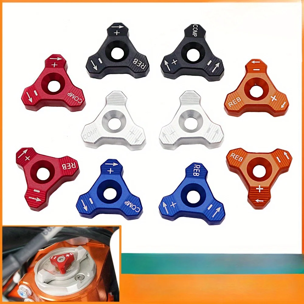 2PCS Suitable for KTM/Huswana front shock absorber adjustment knob CNC motorcycle modification accessories