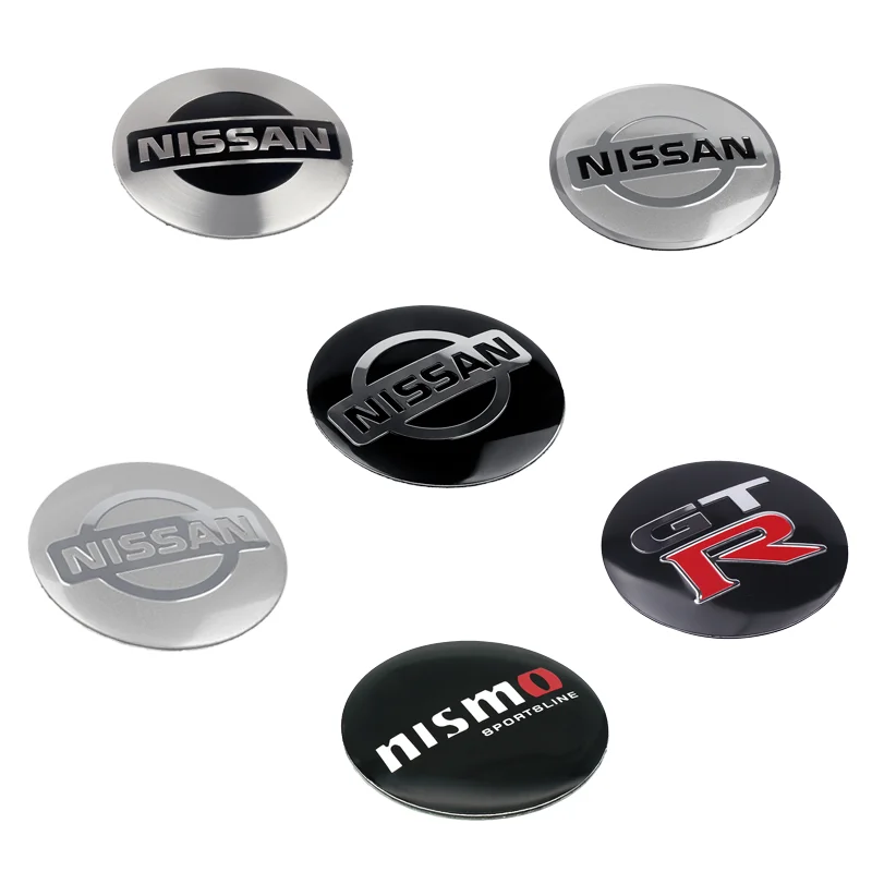 4pcs 56/60mm Car Badge Wheel Center Cover Stickers Hub Cap For Nissan Nismo Tiida Teana GTR 350Z 370Z 240SX Juke Versa Almera