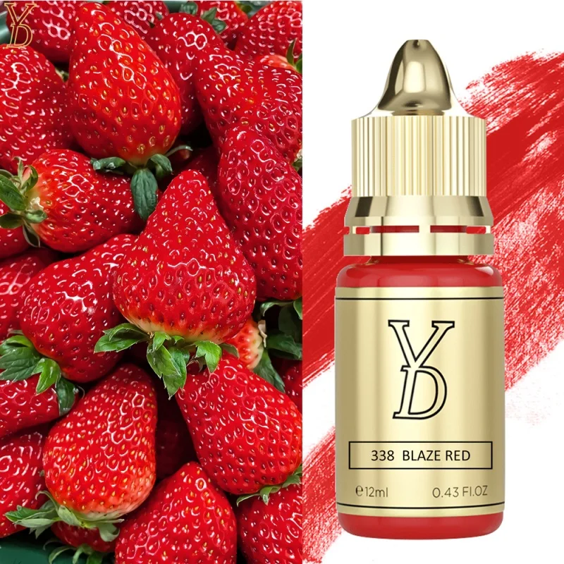 

YD NEO Blaze Red Color Lips Semi Permanent Makeup Tattoo Ink for Strong Power Makeup Look Lip Tint Pigment Tattoos Supplies 12ML