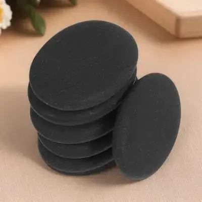 

Набор из 6 черных вулканических камней для массажа, горячие камни для домашнего спа, для снятия боли в спине, стопах, шее, мышцах, массажная подушка-камень для ног