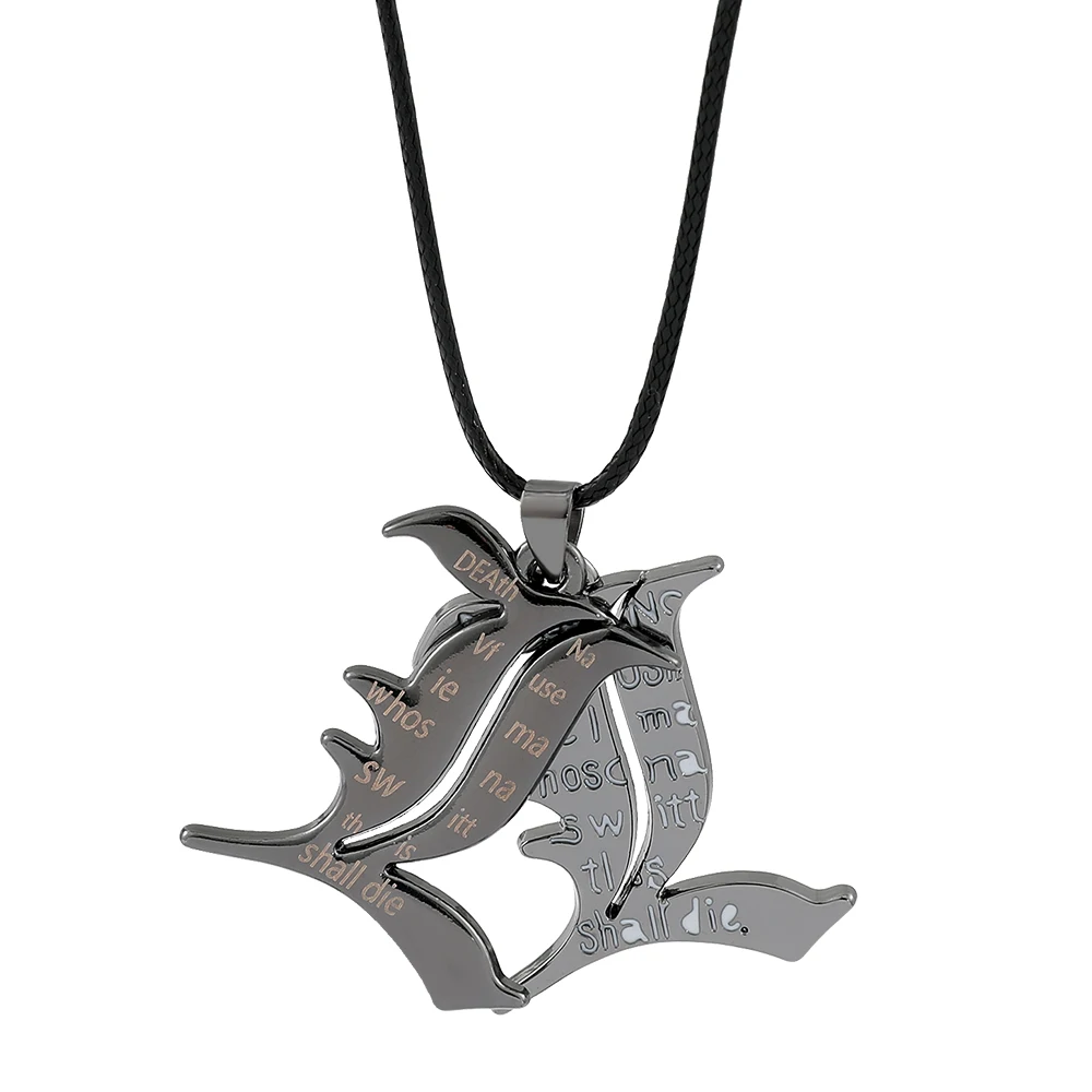 Collar con el Logotipo de Doble L del Anime Death Note, Colgante de Moda Unisex, Accesorio de Joyería Creativo para Cosplay y Regalo Personalizado