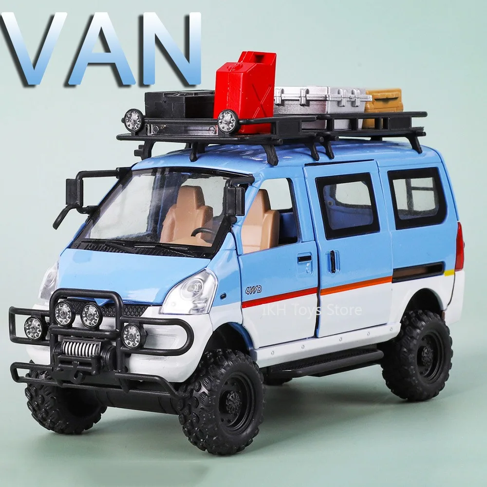 

1:24 WULING VAN LAND CRUISER LC80 Model Toy Cars Alloy Diecast off-road Vehicles Sound Light Doors Opened Pull Back Boys Gifts