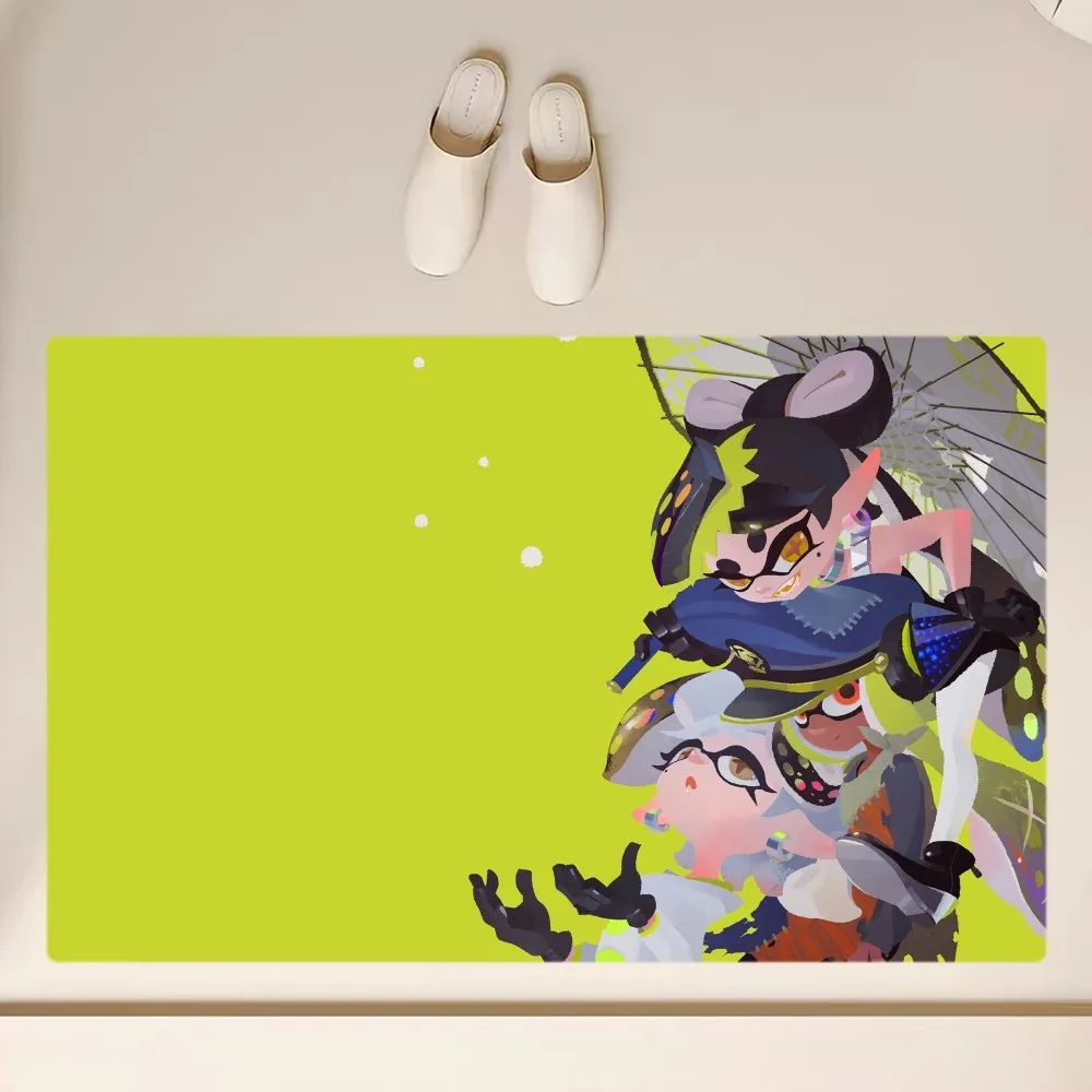 Game S-Splatoon 3 Floor Mat  Anti-Slip Bathroom Kitchen Bedroom Living Room Entrance Rug Home Decor