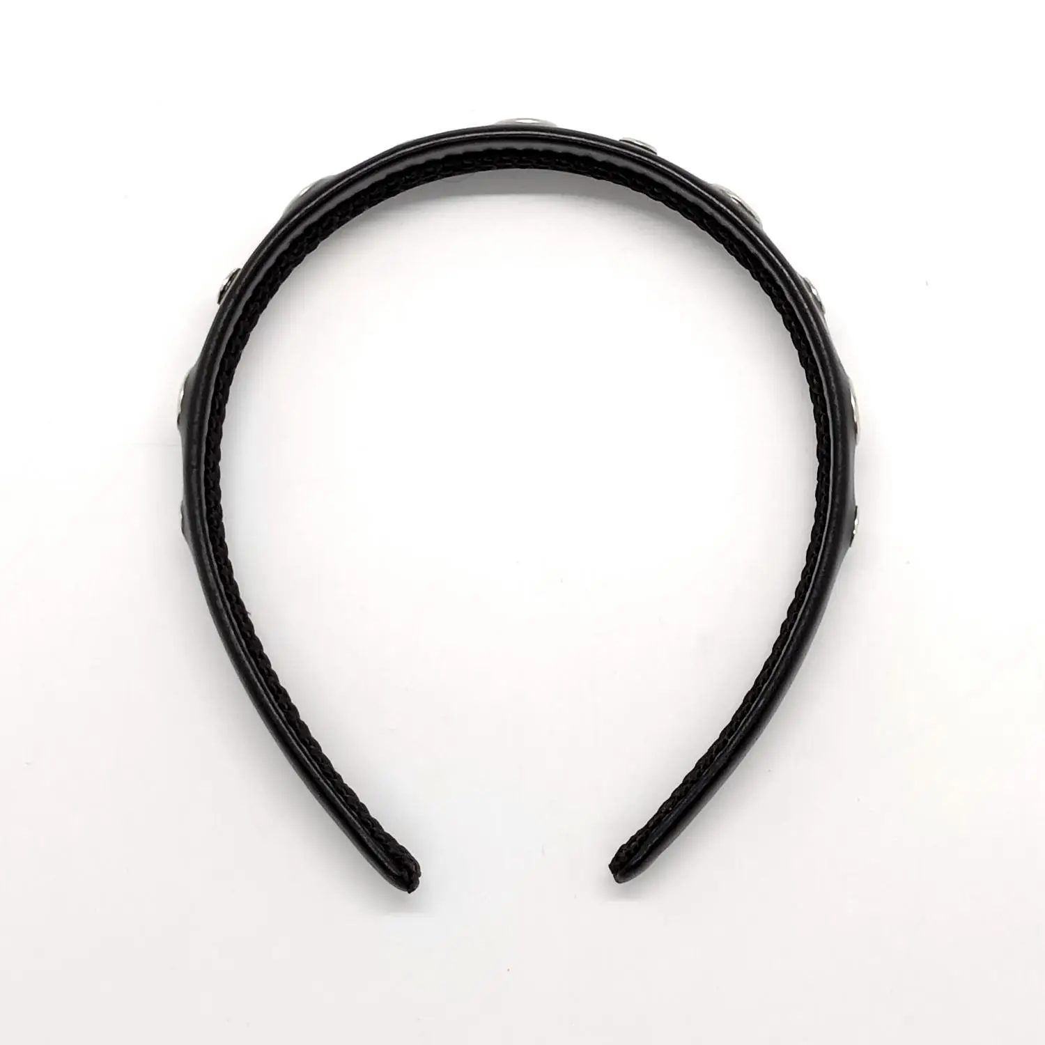 2024 new PU punk headband for Women Metal Rivets Personality Trendy Gottic Hairdband Punk Head Wear Hair Accessories for Female