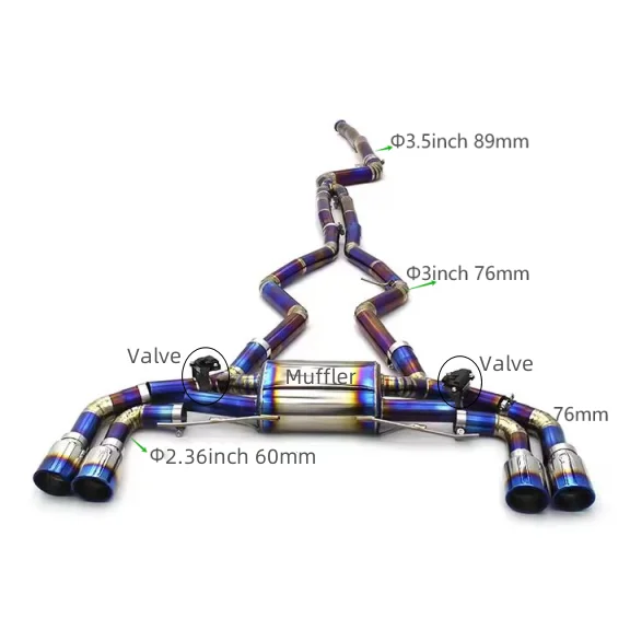 

Заводская цена высокое качество Титан valvetronic Catback выхлопная труба для BMW M440/M440i B58 3,0 T 2017-2023 глушитель выхлопной трубы автомобиля