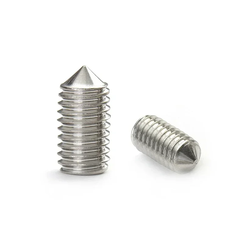 

WevWUbsz 30pcs M4 stainless steel hex socket tip set screws machine screw installation bolts 3mm-10mm length