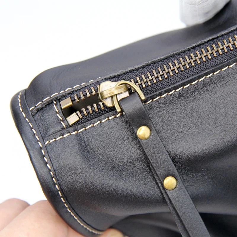 Genuine Leather Handbag for Women Commuter Bag Soft Head Layer Cowhide Crossbody Multiple Compartments Fashion Commuter Bag