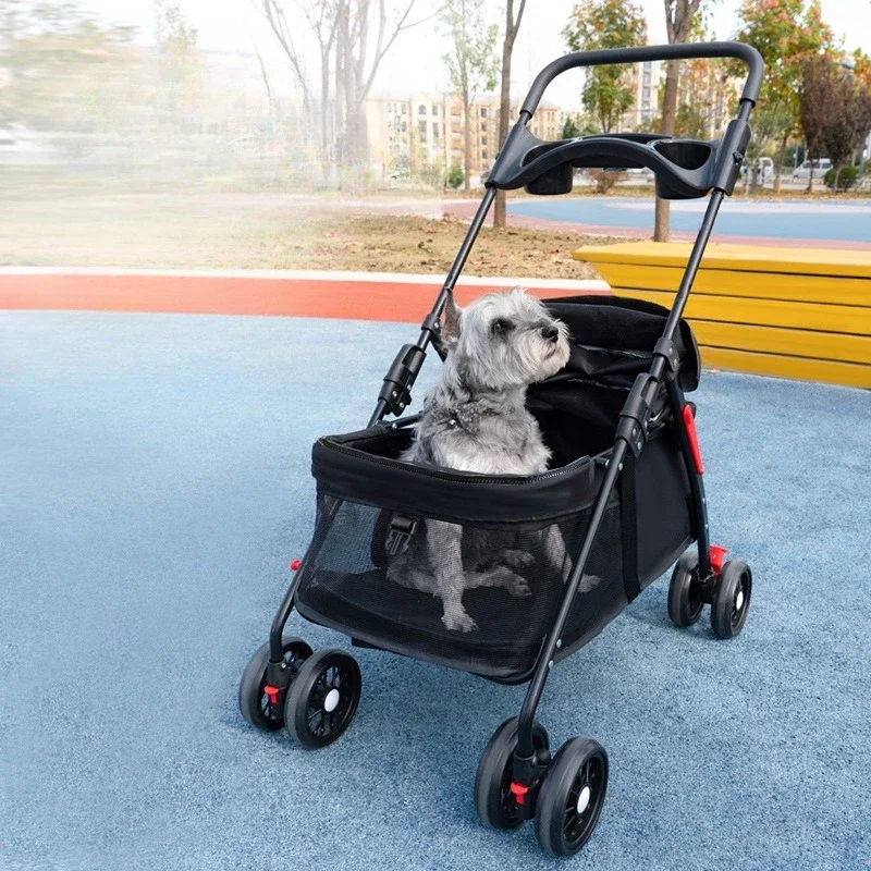 

Foldable Pet Stroller for Dogs Cats Teddy Small Lightweight Travel Outdoor Carrier Pet Carrier Transporte Shopping Cart Carrier