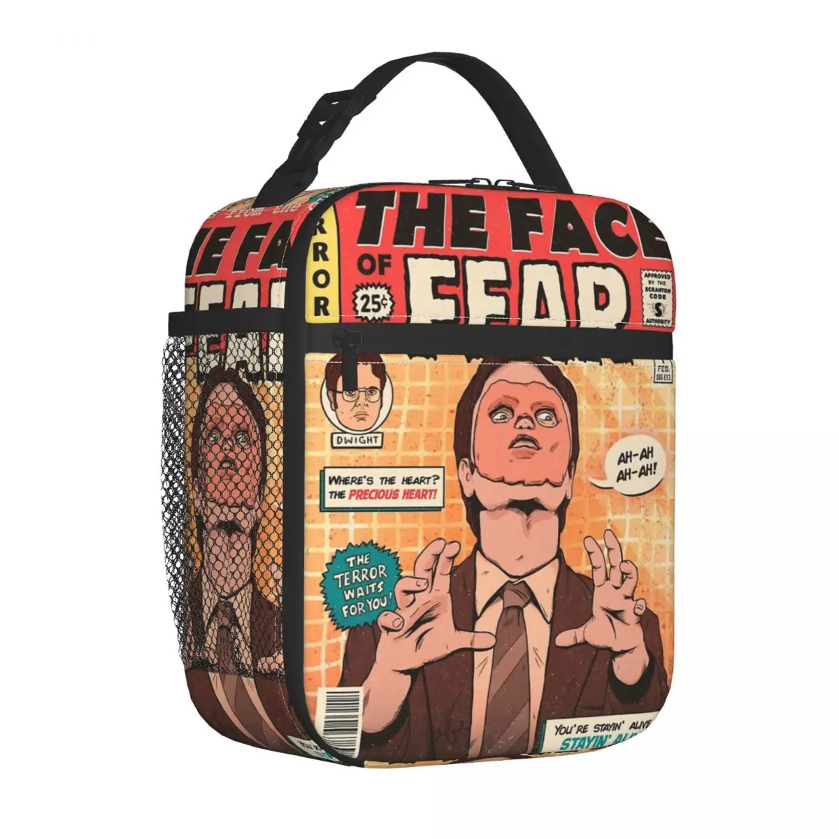 Dwight Schrute Comics Insulated Lunch Bag The Office Tv Series Storage Food Box Portable Cooler Thermal Lunch Boxes For Work