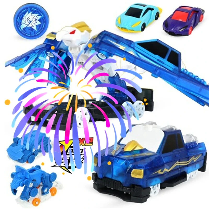 Figura de acción transformable Robot Screechers: Coche de deformación con transformación a bestia y dinosaurio, juguete para niños