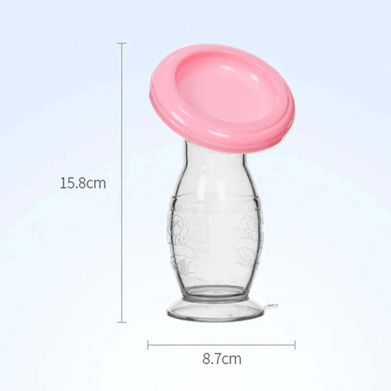 Pompe d'Allaitement Manuelle en Silicone pour BiSantos de Bébé, Accessoire avec Ventouse, Support Collecteur de Lait Maternel